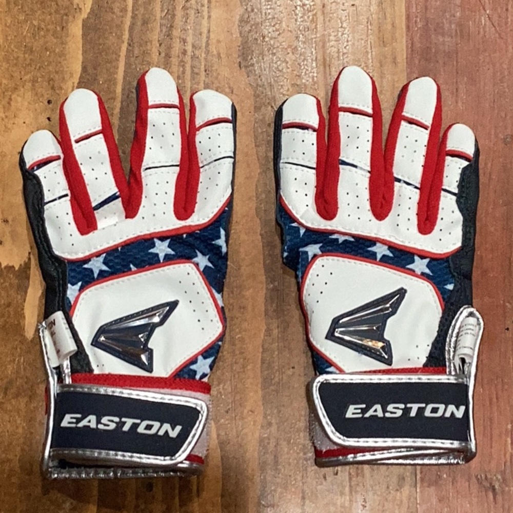 Easton Alex Bergman American Flag Walk-Off NX Batting Gloves YS
